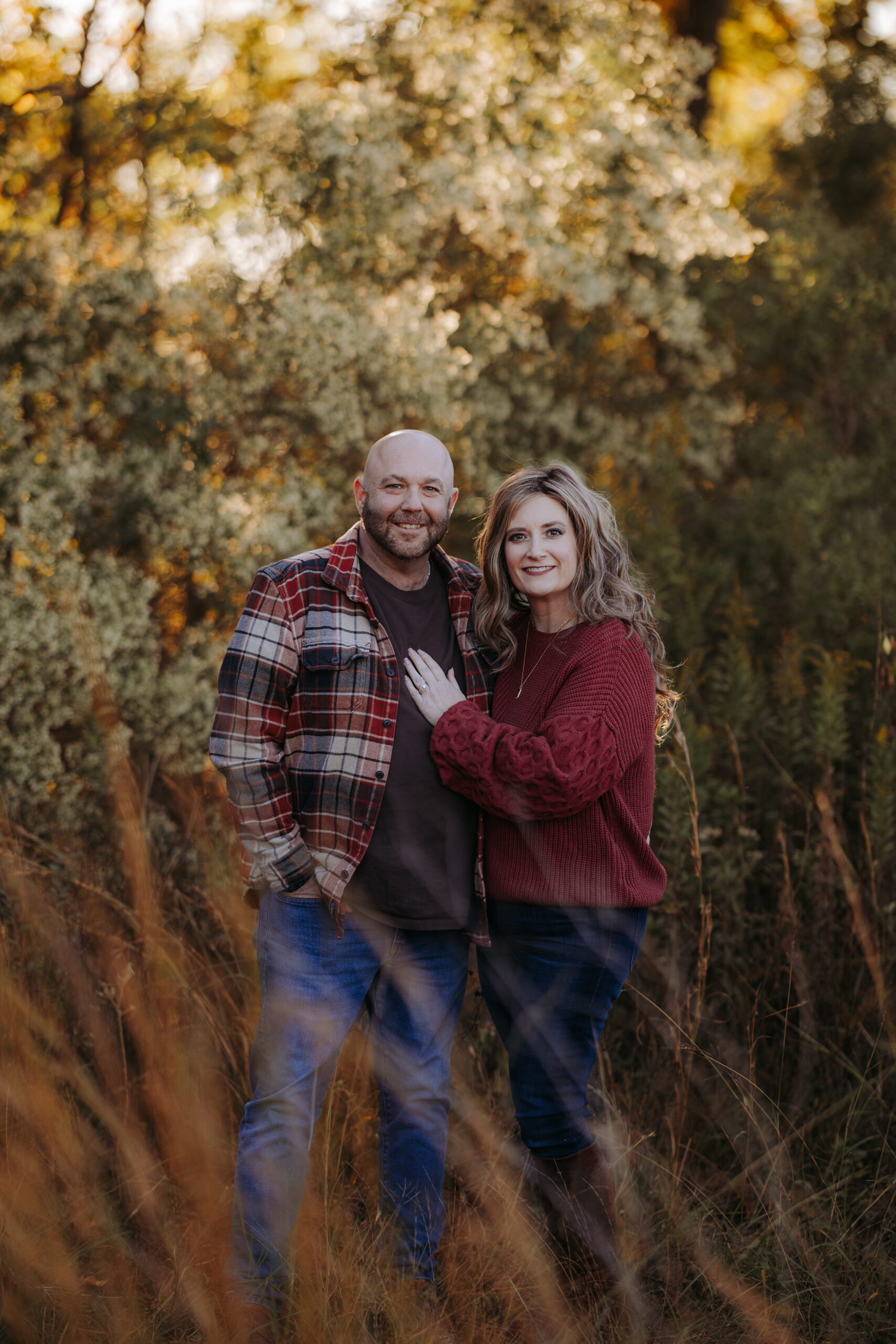 Brad and Shawna Trnavsky in East Texas at golden hour